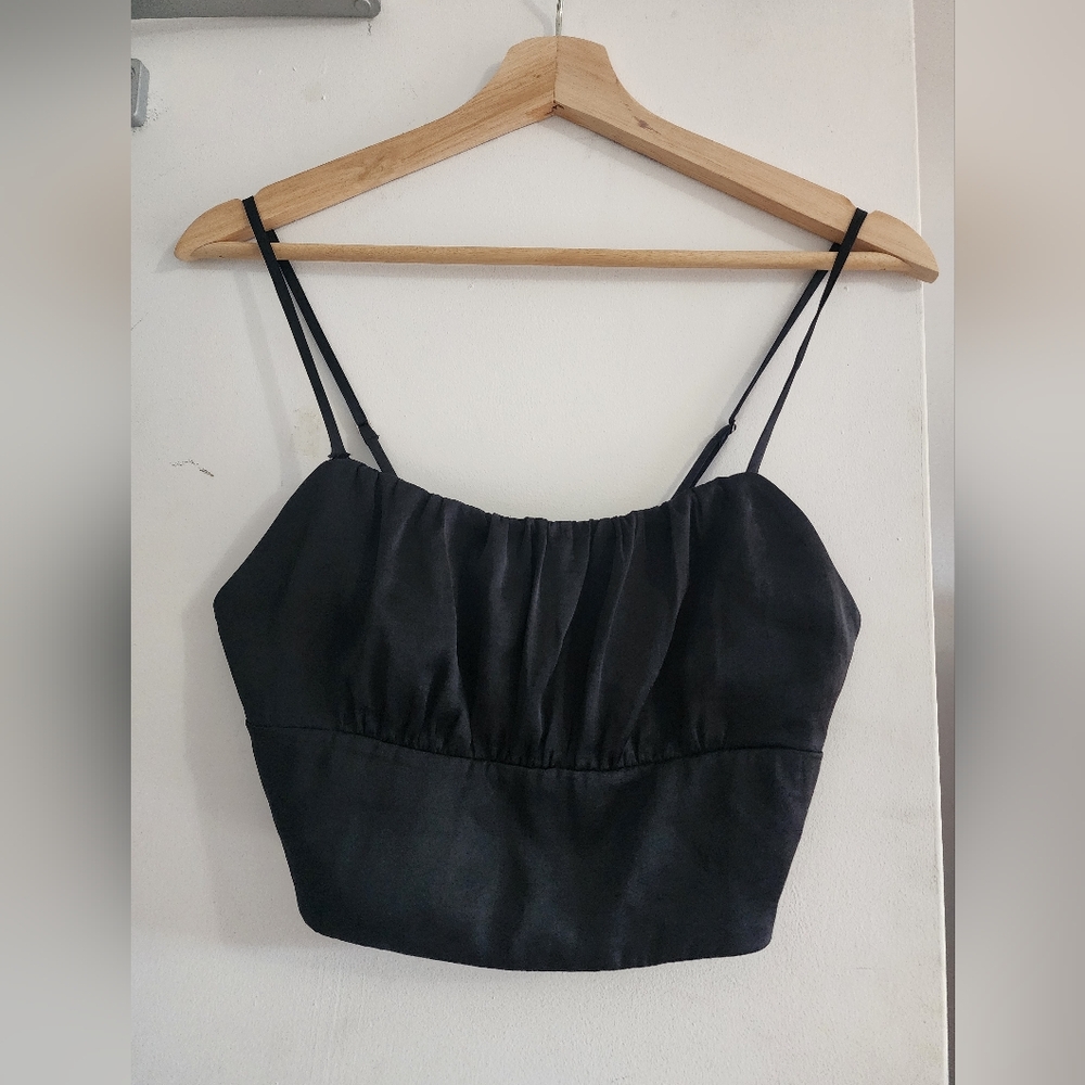 Wilfred Black Camisole Crop Top